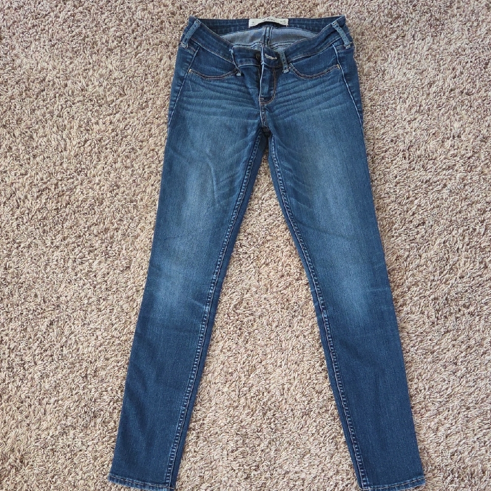 Hollister Women's Skinny Jeans in Blue